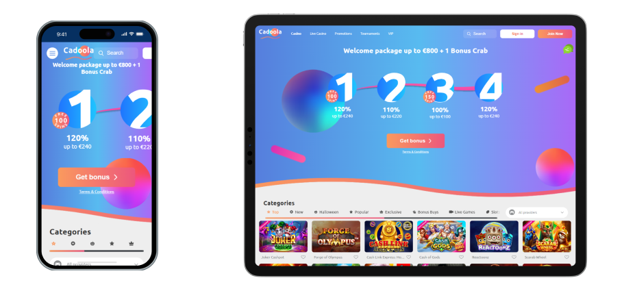 Cadoola Καζίνο Κινητό Cadoola Casino Mobile