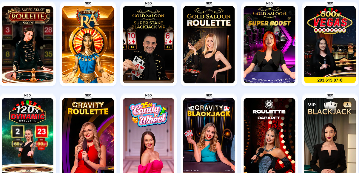 Καζίνο Lab Παιχνίδια με ζωντανό ντίλερ