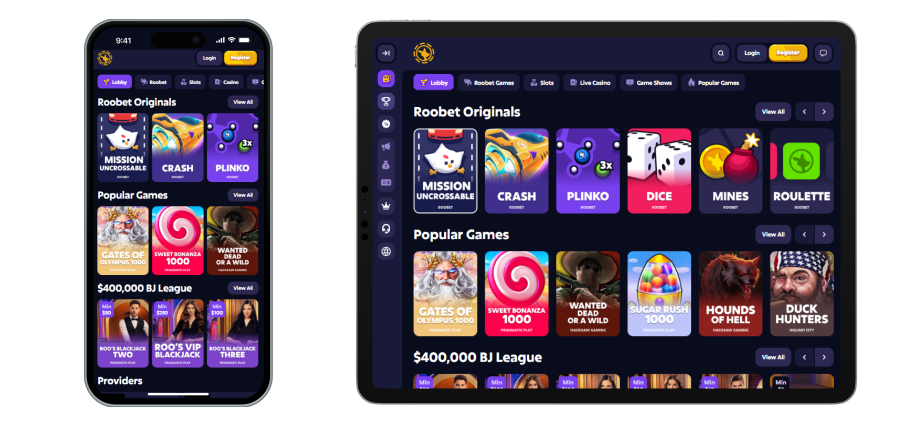 Roobet Καζίνο Κινητό Roo Bet Casino Mobile